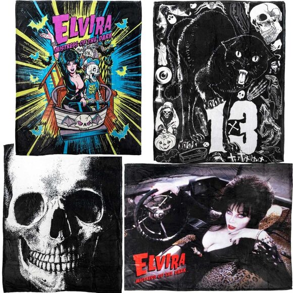 ELVIRA Mobile Macabre Velvety Soft Plush Blanket Throw 50"X60" NWT - Picture 4 of 5